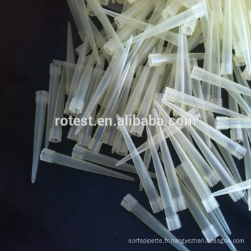 embouts de pipette en plastique jaune pour Qiujing 4x49